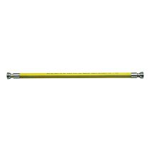Tubo de conexión espiraleado para gas 1 m – Acero inoxidable – PVC ignífugo – 2 Racores locos