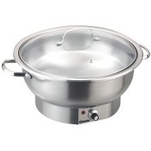 Bartscher Piatto Riscaldante Elettrico Rotondo Argento 3,8 L