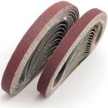 Nastro Abrasivo 13x457mm. 5 Tipi Di Grana Mista (6(40/80/120/180/320). Set Di Nastri Abrasivi, Per Levigatrici A Nastro Black & Decker Powerfeile (30 