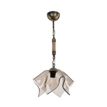 Volga Pendelleuchte Mdl3781 Antikgold Und Rauchglas
