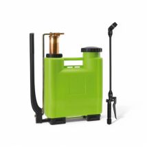 Bomba Pulverizadora De Mochila 12 Litros Verde Con Arranque Manual Y Regulador De Presión Y Bomba De Latón Jardín