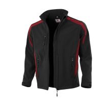 Qualitex Softshelljacke, Größe: 4xl, Farbe: Schwarz/rot