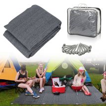 Randaco Tappeto Da Campeggio Traspirante 250x600cm, Tappeto Da Pavimento Esterno Per Tenda, Caravan E Tendalino Blu