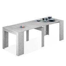 Ventemeublesonline - Mesa Consola Extensible Kendra Cemento 235cm (ancho) X 78cm (alto)