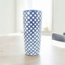 Geko - 18 Inch Round Umbrella Stand - L20 X W20 X H46 Cm - Blue/white