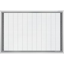Panneau d'affichage magnétique – Kit de planning mensuel – Acier émaillé – 920 x 625 mm – Aluminium anodisé – 111123