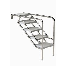 Eichenwald Pooltreppe Modell 08.3 Miami Nur Unterteil Beckentiefe 1399mm 5 Abs-stufen