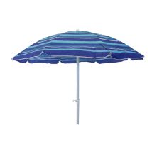 Round Beach Umbrella Ø1,80 Cm Avec Poteau En Acier Et Couvercle À Tnt Blue Beach