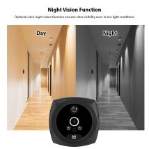 Decdeal 4,5-zoll-gucklochkamera-türklingel Für Wohnungstür, 2 Mp Lcd-digital-viewer, 135-grad-menschenkörpererkennung, Farb-infrarot-1080p-monitor, 