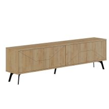 Mueble TV Dune 180 cm Roble – Estructura Melamina – Diseño Moderno y Funcional