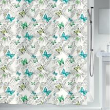 Spirella - Cortina De Ducha Poliéster Papillons 240x180cm Estampado De Mariposas