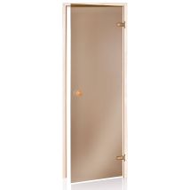 Sauna Tür 70 X 190 Cm Aus Vorgespannte 8 Mm Glas, Bronze, Einfacher Wartung, Türrahmen Aus Kiefer 2