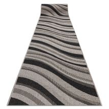 Alfombra De Pasillo Sizal Floorlux Modelo 20353 Plateado /negro 100 Cm Beige 100x510 Cm