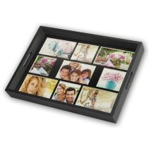Zep W002 Cornice Per Foto Multipla 9 Foto 10x10 Cm E 10x15 Cm In Legno Con Vetro Colore Nero