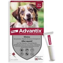 Advantix Hund Lösung Antiparasitär Rasse Mittel 10 Bis 25kg 6 Pipetten