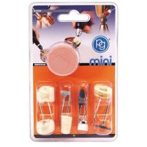 Kit de Accesorios para Pulido y Abrillantado – 2 Cepillos, 4 Discos de Fieltro, Punta de Goma – Ideal para Bricolaje
