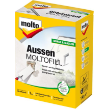 Molto – Moltofill Außen Spachtelpulver 1 kg – Wasserbeständig, frostbeständig, reißfest – TRGS 510
