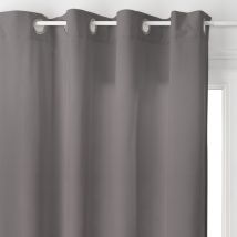 Univers Decor - Rideau D'Ameublement Lilou Effet Velours 140 X 260 Cm Atmosphera - 1 Panneau - Gris Foncé