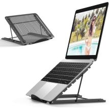 Support Ordinateur Portable, Support Pc Portable Ventilé, Laptop Stand Réglable Ergonomique Léger Table De Lit Pliable Pour Macbook Air Pro, Pc, Ipad,