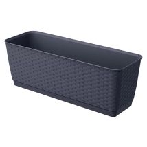 Prosperplast - Maceta Ratolla P 12l., Dimensiones (mm) 492x172x174, Color Antracita