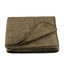 Plaid Ou Couverture Chaude Laine Et Mohair Marron Brun 120x180 Cm