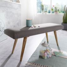 13casa - Banc 117x38x51 Cm En Coton Et Piétement En Manguier Massif