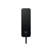 Command - Gancho Mediano, Negro Mate, 25 X 35 X 95 Mm, 1 Ud + 2 Tiras, Máx 1,3 Kg