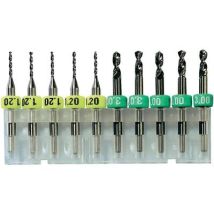 Bungard – 81013 – Punte in metallo duro rettificato, 10 pezzi, Ø 1.3mm, Distanza gambo 21mm, Ø albero 7.5mm – Elettricità
