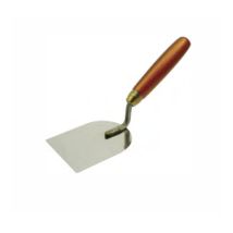 Stukkateurspachtel Aus Rostfreiem Stahl Mit Holzgriff 80 Mm