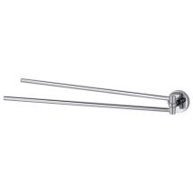 Haceka Kosmos Porte-serviettes - 42cm - Double - Pivotant - Chrome