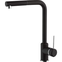 Mezclador De Fregadero De Cocina En Latón Negro Mate Con Ducha Extraíble Piralla Lion 0liyo103a21 Negro Mate