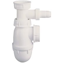Ayor - Somatherm For You - Bb120 - Lavandino Sifone Con Uscita Regolabile Per Lavatrice - Nf - Di Plastica Bianca