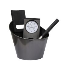 Juego De Accesorios De Acero Negro Para Sauna Con Cubo Y Cucharón, Termohigrómetro De Acero Inoxidable Negro - Harvia