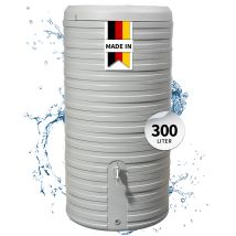 Graf Otto - Garantia Nordic 2in1 Regenspeicher 300 Liter Steingrau Inkl. Pflanzschale