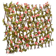 Bonnevie - Rankgitter Mit Künstlichem Efeu Erweiterbar Dunkelrosa 180x60cm Cfw818236