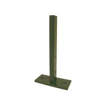 Accessoire pour poteau – Plaque de piquets ronds 38 vert – Acier de couleur verte, fixation sans trous – Betafence