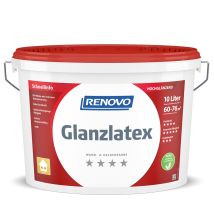 Renovo - Wand- Und Deckenfarbe Glanzlatex Weiss 10,0 Ltr.