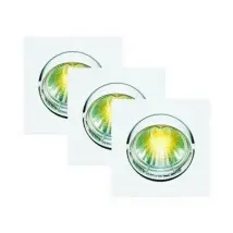Dl96 Kit Of 3 Recessed Spotlight Supports, Square Format, Adjustable - Elro