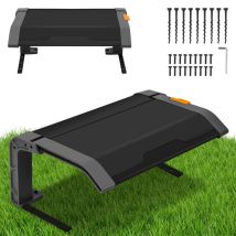 Swanew Garage Per Tosaerba Tetto Pieghevole 72x56x36 Cm Tetto Grigio Nero Telaio In Acciaio Nero Garage Per Tosaerba Protezione Esterna