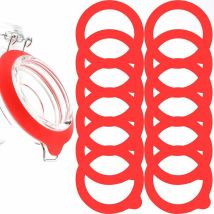 Rosemary - Replacement Silicone Jar Seals, Leakproof Silicone Seals, Airtight Sealing Rings (red)