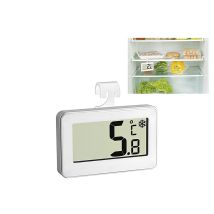 Kühlschrank-Thermometer – Digitales Tiefkühlthermometer mit Magnet – Messbereich -20 bis +50 °C – CR2025 Batterie enthalten