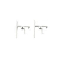 Support De Tringle 24x16mm Platine 70mm Saillie 40mm Blanc Cessot 2 Pièces