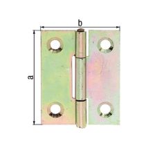 Cerniera per mobili H.63mm L.43mm – Acciaio inossidabile – 6 fori – 20 pezzi