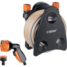 Avvolgitubo Irrigazione Miniset Balcony Claber Tubo 1/2 Mt 10 + Raccordi + Pistola
