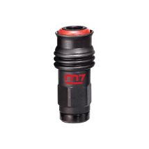 Attacco rapido M7 – Attacco di sicurezza aria 3/8 femmina – Filettatura femmina BSPT 3/8, passaggio aria 6 mm – Compatibile con connettori EUROPE e 