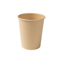 Greenbox - Bicchieri Usa E Getta, Compostabili, Biologici, Con Rivestimento In Pla, 50 Pezzi, Colore Marrone Non Sbiancato, 200 Ml