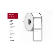 Étiquettes Thermiques Capture, 25 X 76 Mm, Durables, Enduites, Perforées, 930 Étiquettes/rouleau, 12 Rouleaux Par Carton, Ca-3007207