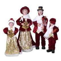 Singers Family Adventskranz 4 Stück – Bordeaux – 34x22x95 cm – Stoff
