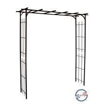 Lmoulin - Louis Moulin Grande Pergola - Tubo Quadrato Per Pianta Rampicante In Ferro Invecchiato, 187 X 40 X 198 Cm, 3036