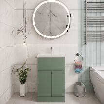 Hudson Reed - Urban Floor Standing Vanity Unit With Basin 2 Satin Green - 500mm Wide
